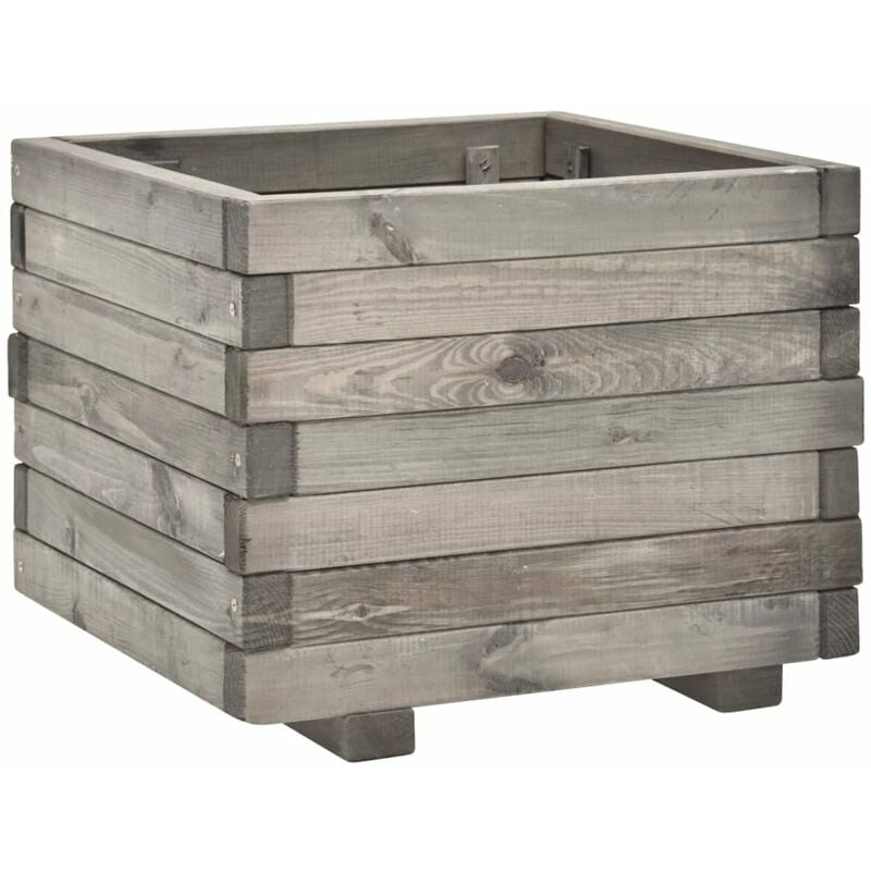 

Jardinera de madera de pino maciza 50x50x40 cm