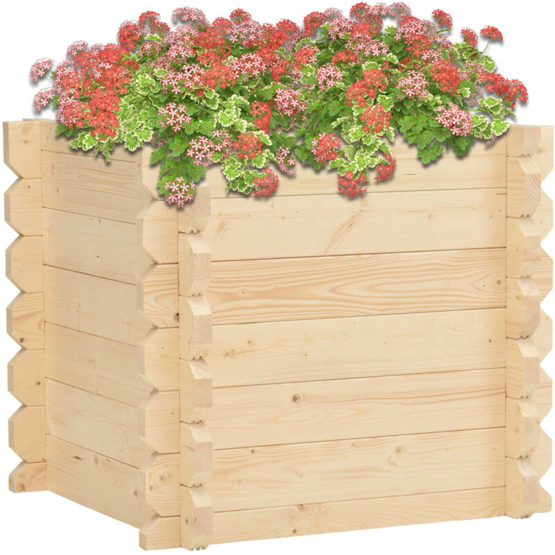 

vidaXL Arriate de madera maciza de abeto 100x50x87,8 cm 42 mm - Marrón