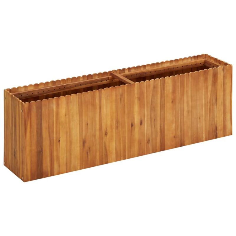 

vidaXL Arriate de madera maciza de acacia 150x30x50 cm - Marrón