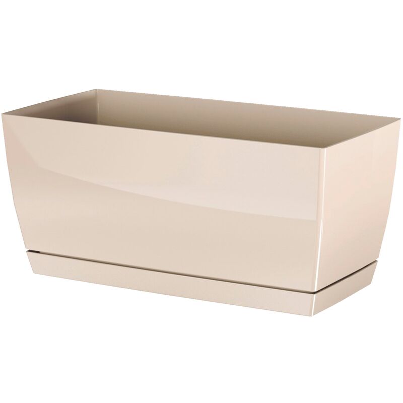 

Prosperplast - Jardinera de plastico Coubi Case P en color crema 39 (largo) x 19 (ancho) x 18,2 (altura) cm