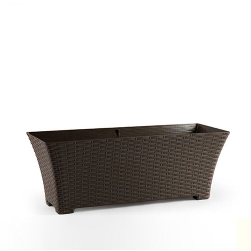 

Jardinera de Rattan Sintético 60 cm para Jardín o Terraza de gran Calidad | Seleccione Color - color :Marrón oscuro - Marrón oscuro - Marrón oscuro