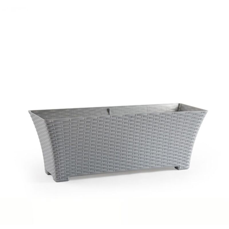 

Jardinera de Rattan Sintético 60 cm para Jardín o Terraza de gran Calidad | Seleccione Color - color :Plata - Plata - Plata