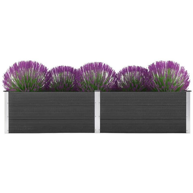 

vidaXL Arriate de WPC gris 250x100x54 cm - Gris