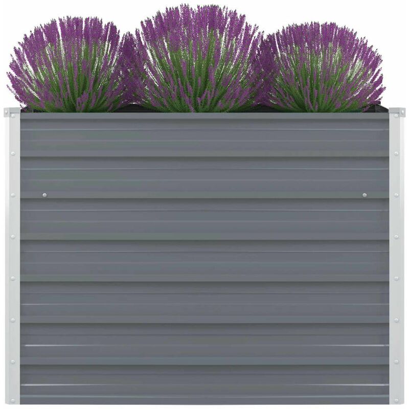 

Jardinera elevada 100x100x77 cm acero galvanizado gris