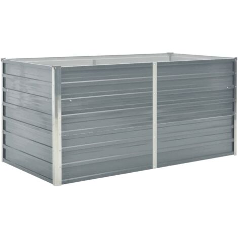 Jardinera elevada 160x80x77 cm acero galvanizado gris