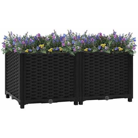 Jardinera elevada 80x40x38 cm Polipropileno