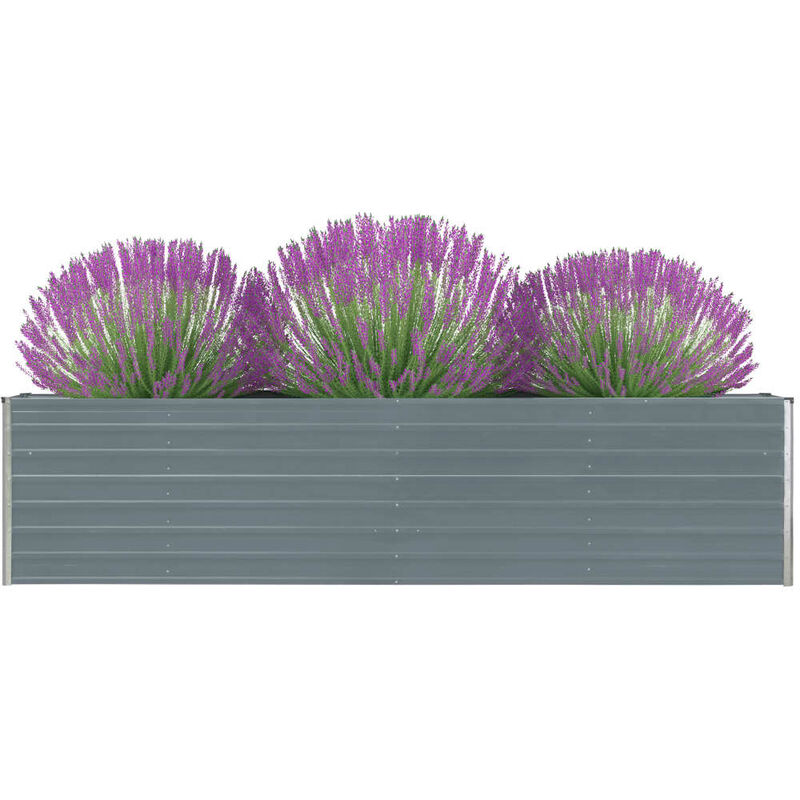 

Jardinera elevada acero galvanizado gris 320x40x77 cm