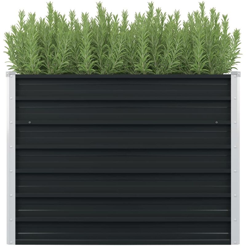 

Jardinera elevada acero galvanizado gris antracita 100x100x77cm