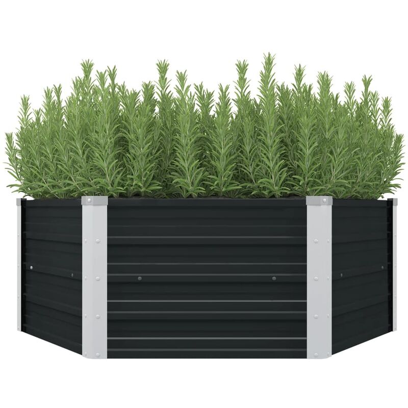 

Jardinera elevada acero galvanizado gris antracita 129x129x45cm