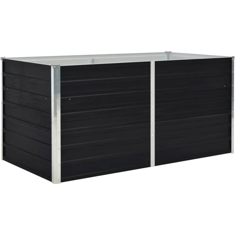 

vidaXL Jardinera elevada acero galvanizado gris antracita 160x80x45 cm - Antracita