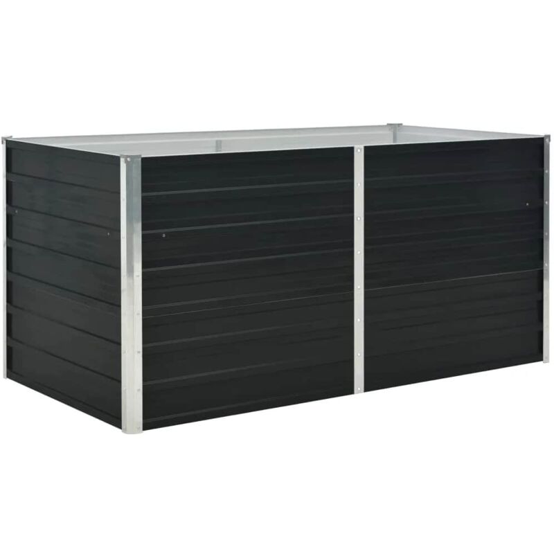 

vidaXL Jardinera elevada acero galvanizado gris antracita 160x80x77cm - Antracita
