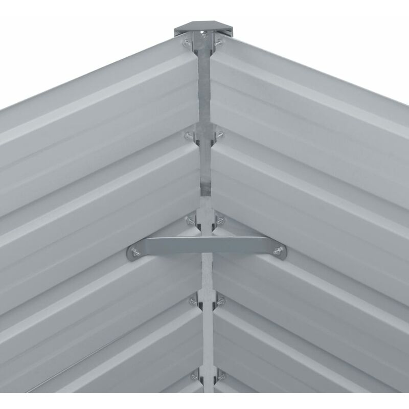 

Happyshopping - Jardinera elevada de acero galvanizado verde 160x80x77cm