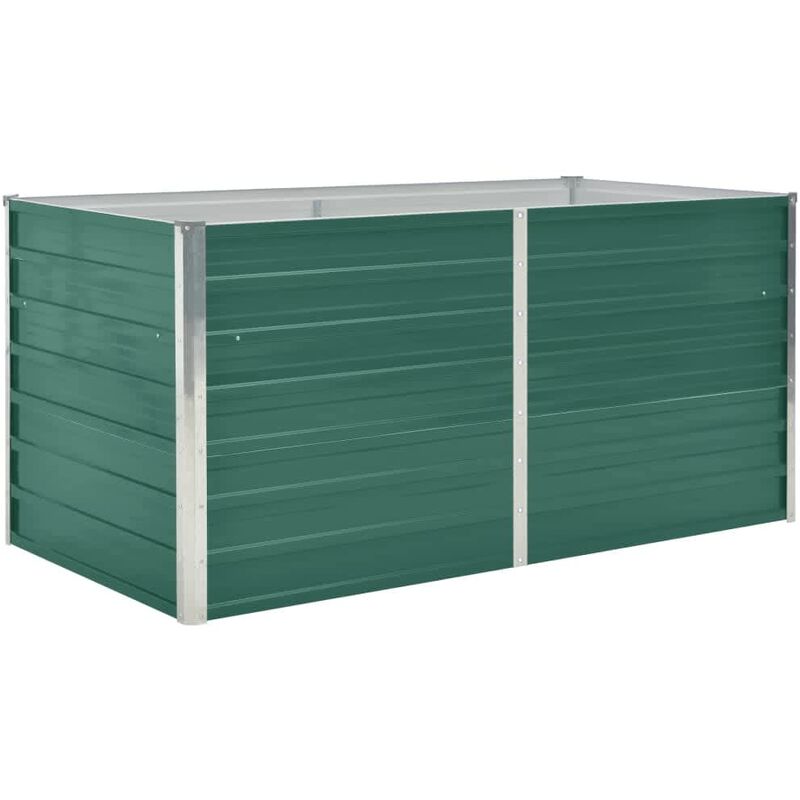 

Jardinera elevada de acero galvanizado verde 160x80x77cm - Verde
