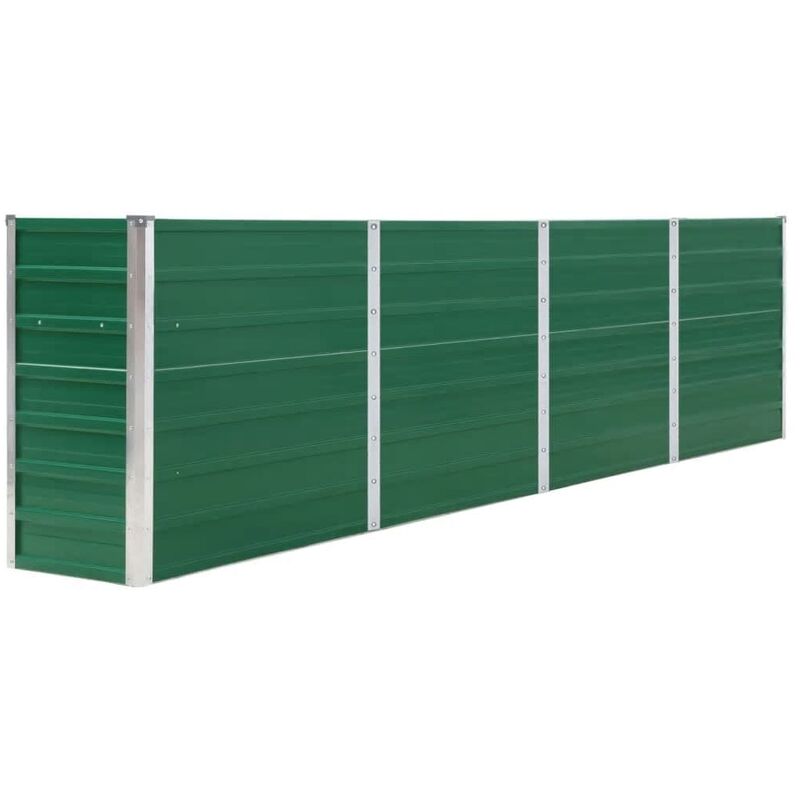 

Jardinera elevada de acero galvanizado verde 320x40x77 cm - Verde