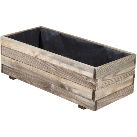 Jardinera en madera impregnada 90x40x30h cm