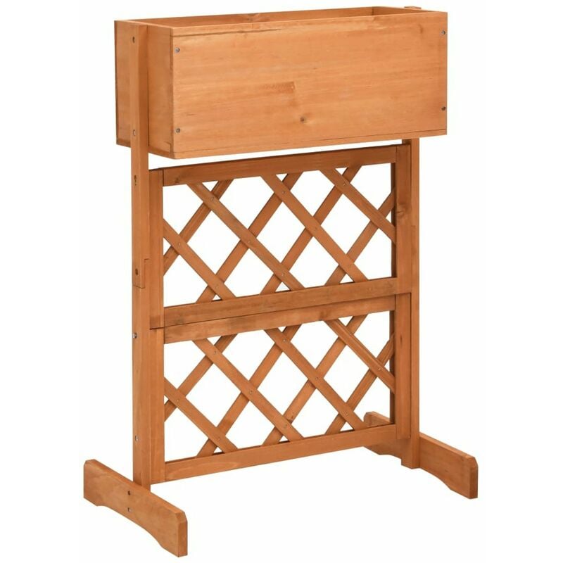 

Jardinera enrejada de jardin madera abeto naranja 45x30x74 cm