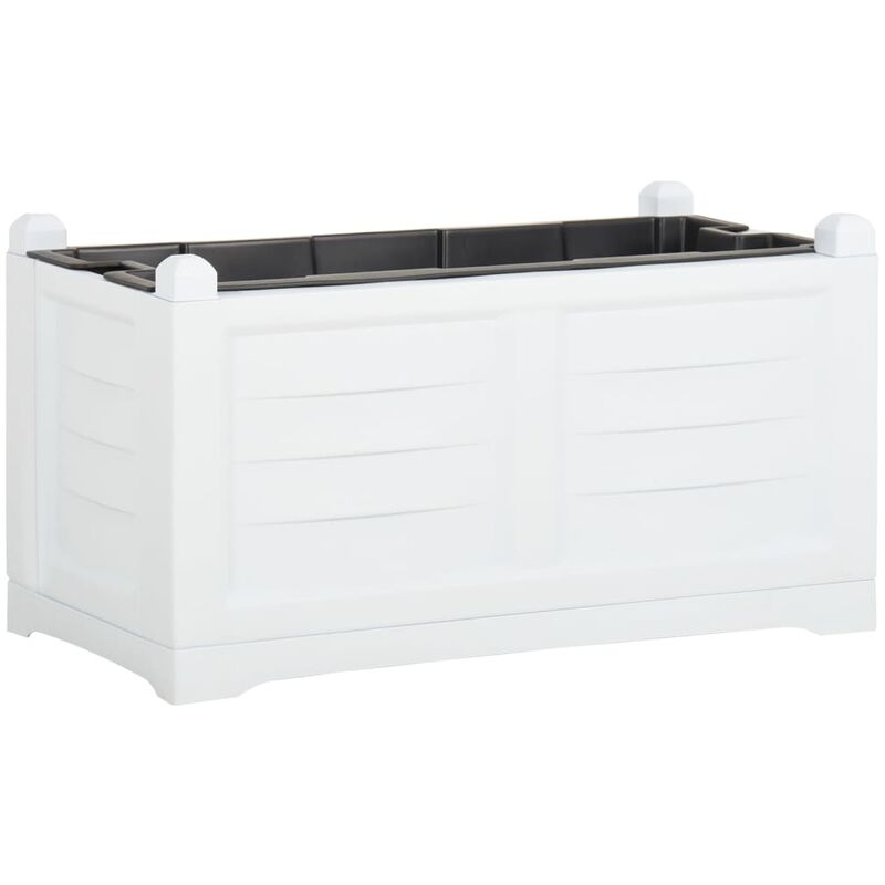 

Jardinera gris 80x42,5x42 cm PP