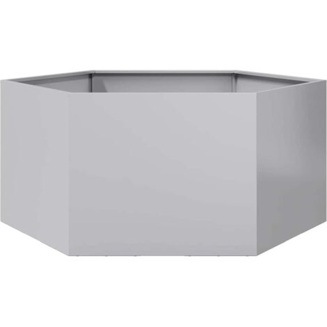 Jardinera hexagonal acero galvanizado 104x90x45 cm