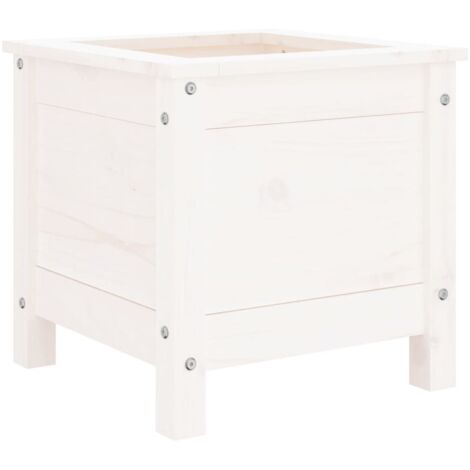 Jardinera madera maciza de pino blanco 40x40x39 cm vidaXL