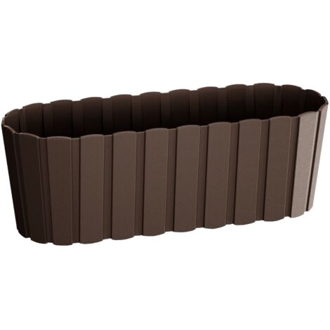 Jardinera para balcón BOARDEE BASIC 4,9L., dimensiones 38,3x14,4x13 cm, color Marrón