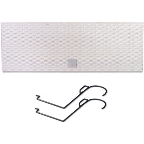 Jardinera para balcón RATO CASE W , dimensiones 58x18x19,5 cm, color Blanco