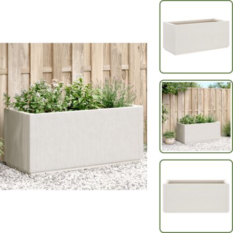Jardinera para plantas trepadoras - vidaXL Jardinera PP blanco 80x36x35 cm - Jardinera de polipropileno