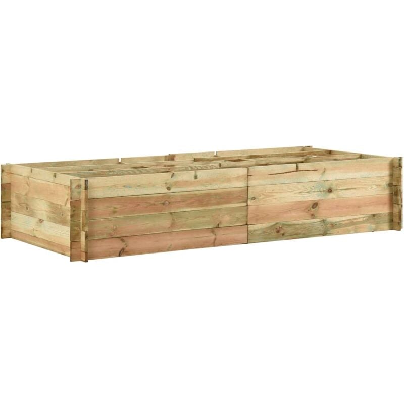 

Jardinera para verduras madera pino impregnada 197x100x40cm - Verde