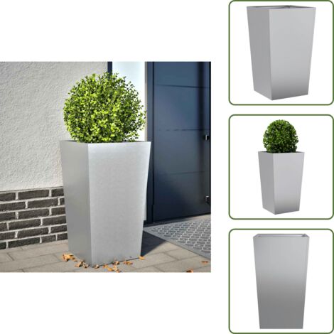 Jardinera para verduras - vidaXL Jardinera de acero inoxidable 45x45x75 cm - Jardinera para hierbas