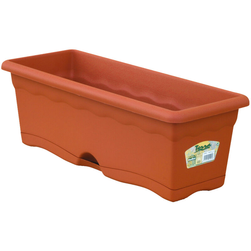 

Jardinera plato integrado 60x20cm terracota - Plastiken