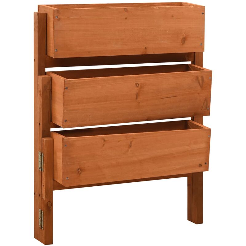 

Jardinera plegable de jardín madera abeto naranja 60x14x75 cm - Naranja