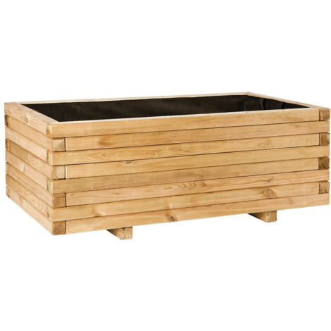 CATRAL GARDEN JARDINERA RECTANGULAR 100X50X40 CM MADERA DE PINO