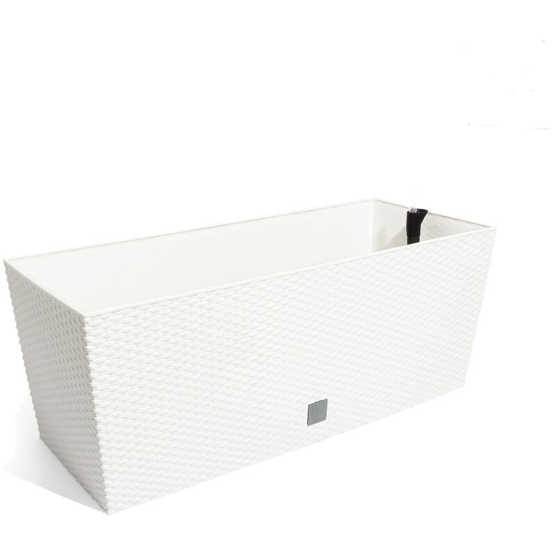 

Prosperplast - Jardinera rectangular 72 litros con autorriego color blanco 80 x 33 x 32 cm