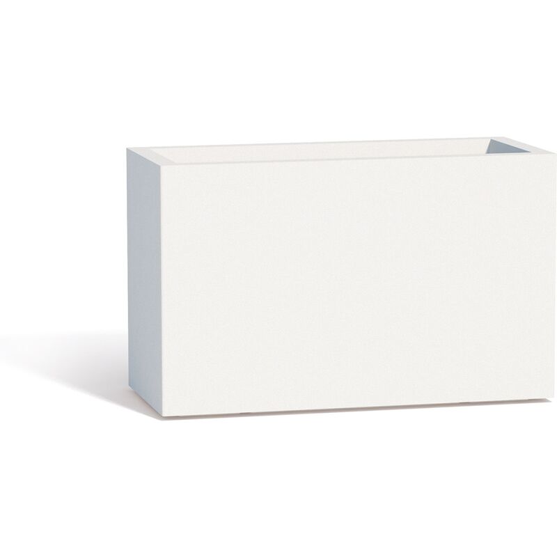 

Jardinera rectangular de resina 80x35 cm mod. Flowerpot blanco