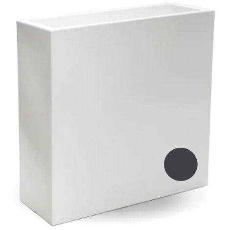 Jardinera rectangular maceta de resina 90x30 cm mod. Flowerpot Top Gris Ceniciento