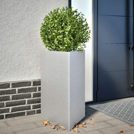 Jardinera triangular acero galvanizado 50x43x75 cm vidaXL