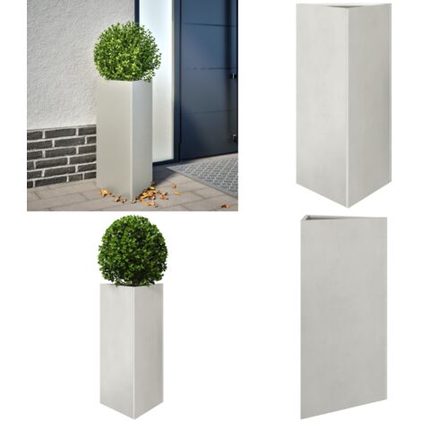 Jardinera trianngular de acero inoxidable 40x34,5x70 cm - Macetero de jardín - Acero inoxidable