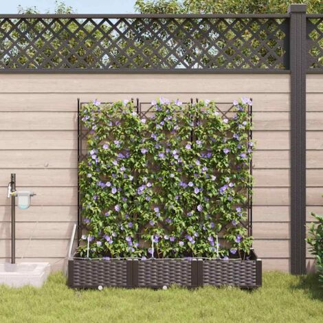 Jardineras Marrón 120 x 40 x 126 cm Acero