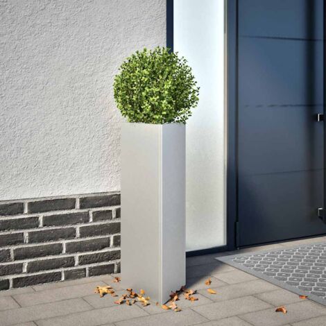 Jardineras triangulares 2 uds acero galvanizado 30x26x75 cm