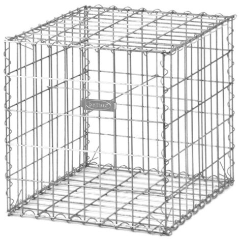 Jardinex – Gabion renforcé 50 x 50 x 50 cm – Fil 4,5 mm galvanisé – Panneaux électro-soudés – Pour murs de soutènement et brise-vue