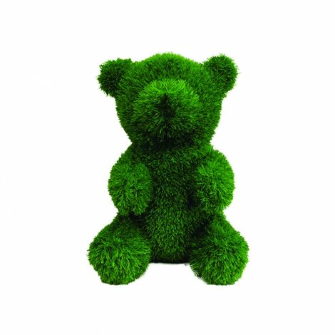 Jardinex – Peluche ours en gazon synthétique 100 cm – Rembourrage polyester doux – Résistant aux intempéries – Garantie UV 3 ans