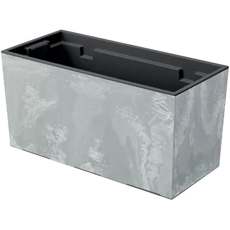 Jardinier pour Balcón Urbi Case Beton Effet, Dimensions (mm) 395x185x195, couleur en béton - Gris