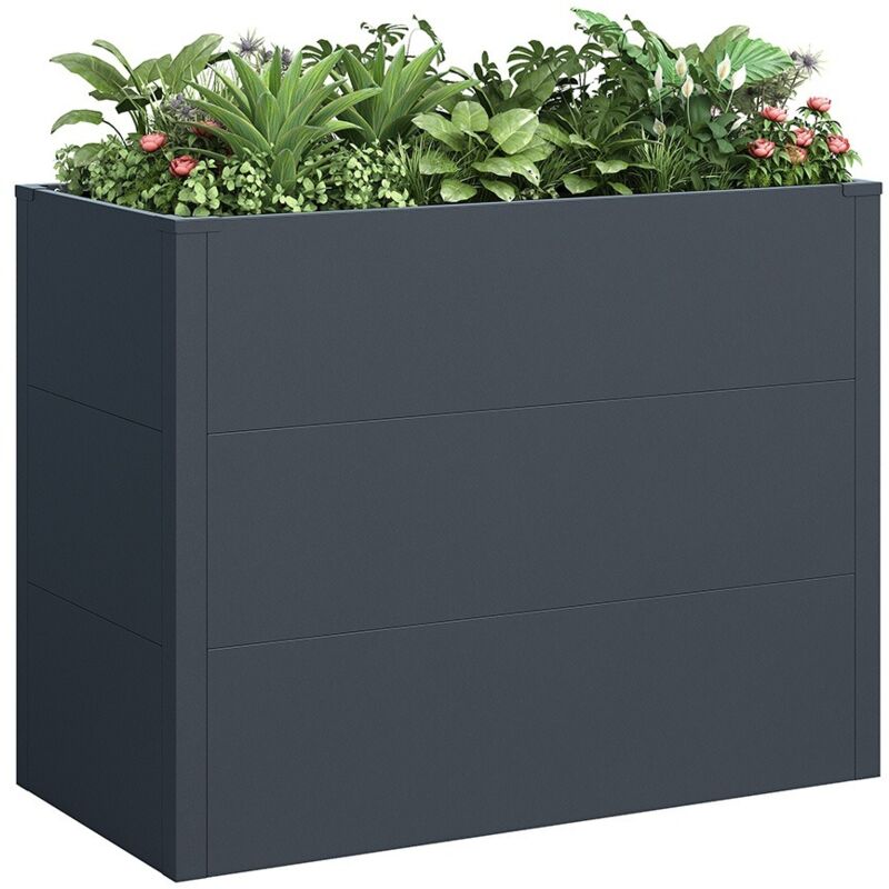 Jardinière - 100 x 50 x 77 cm - Anthracite