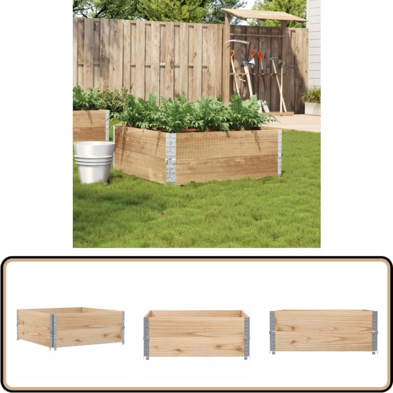 Vidaxl - Jardinière 100x100 cm bois de pin massif - Jardiniered'extérieure - Jardinière Bois - Pot De Fleurs Extérieur - Bac Plante - Décoration