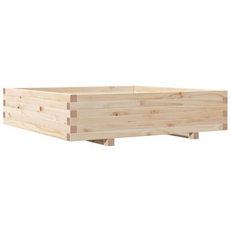 Jardinière 100x100x26,5 cm bois de pin massif vidaXL