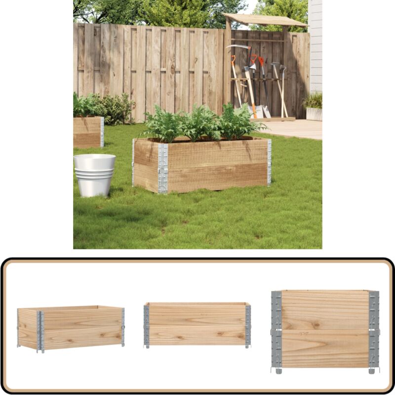 Vidaxl - Jardinière 100x50 cm bois de pin massif - Jardiniered'extérieure - Jardinière Bois - Pot De Fleurs Extérieur - Bac Plante - Décoration Jardin