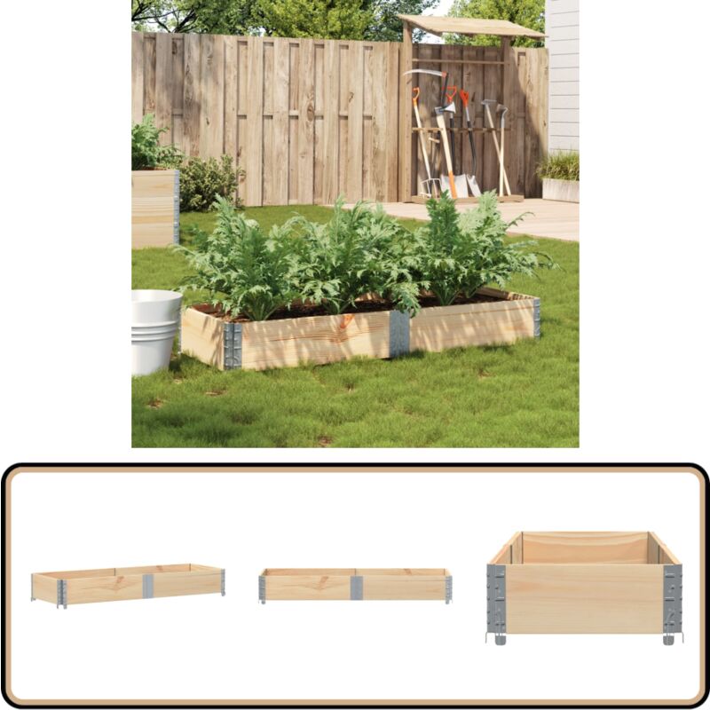 Vidaxl - Jardinière 150x50 cm bois de pin massif - Jardiniered'extérieure - Jardinière Bois - Pot De Fleurs Extérieur - Fleurissement - Décoration