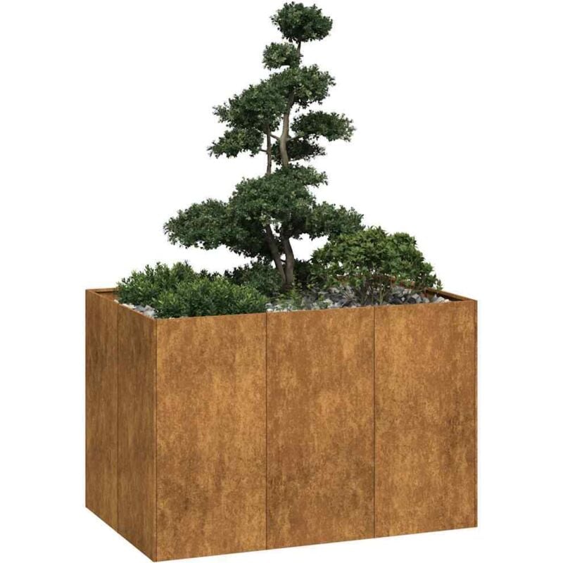 Vidaxl - Jardinière rouillé 120x80x80 cm acier inoxydable
