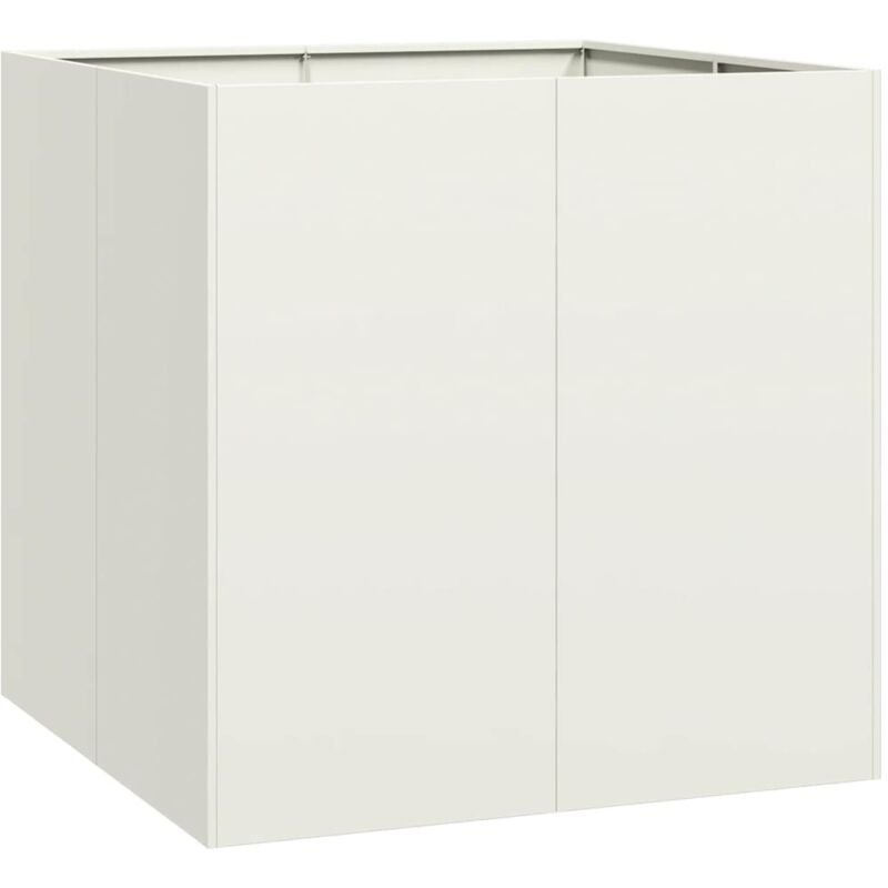 Vidaxl - Jardinière blanc 80x80x80 cm acier