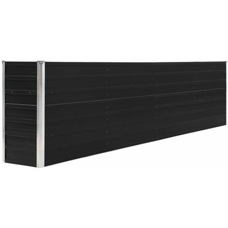 Jardinière 320x40x77 cm Acier galvanisé Anthracite