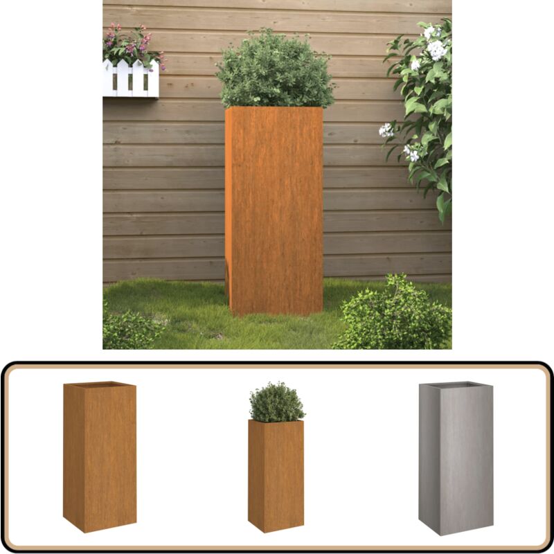 Vidaxl - Jardinière 32x29x75 cm acier corten - Jardinier - Pot De Fleurs - Bac à Fleurs - Acier Corten - Jardinière Extérieure